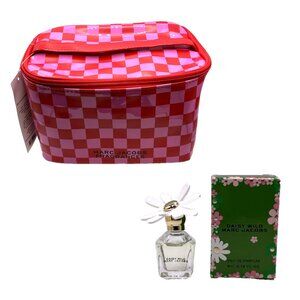 Marc Jacobs Vanity Case Red and Pink Checkered Bag Daisy Wild Perfume 4ml EDP
